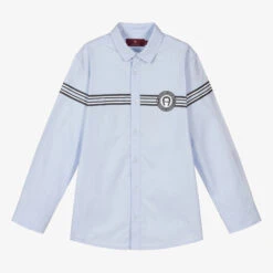 AIGNER Teen Blue Cotton Oxford Shirt