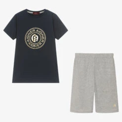 AIGNER Teen Boys Blue & Grey Pyjamas