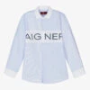 AIGNER Teen Boys Striped Logo Shirt