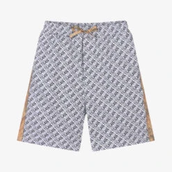Alviero Martini Teen Boys 1a Classe Logo Cotton Shorts