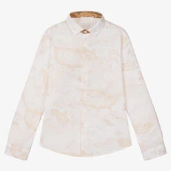 Alviero Martini Teen Boys Ivory & Beige Geo Map Shirt -Boss Sale Store alviero martini teen boys ivory beige geo map shirt 493712 47e7fc9d328969b80fe58564d26937ffab825324
