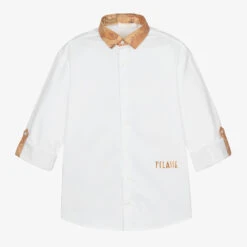 Alviero Martini Teen Boys White Geo Map Shirt