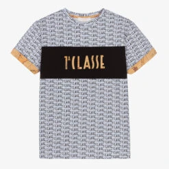 Alviero Martini Teen White & Black 1a Classe Logo T-Shirt