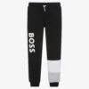 BOSS Teen Boys Black Cotton Jersey Joggers -Boss Sale Store boss teen boys black cotton jersey joggers 504386 e877e1f3d048e95c3e8eed8149d86e13883f1ecf