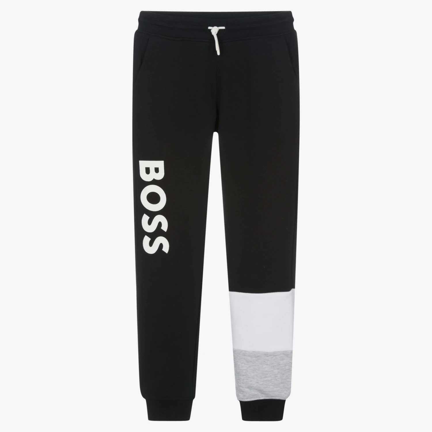 BOSS Teen Boys Black Cotton Jersey Joggers 3 BOSS Teen Boys Black Cotton Jersey Joggers