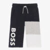 BOSS Teen Boys Blue Cotton Logo Shorts -Boss Sale Store boss teen boys blue cotton logo shorts 504456 4780f6d113ae808504fdda1213a186493c50e0eb