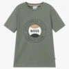 BOSS Teen Boys Green Cotton Logo T-Shirt -Boss Sale Store boss teen boys green cotton logo t shirt 504534 f39c19281c45e3fcd7d9612b9db73bb097473291