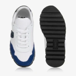 BOSS Teen Boys White Canvas Logo Trainers -Boss Sale Store boss teen boys white canvas logo trainers 500910 5f9a4b09b1a5c680d49b8e70fa6a2de56f5329c8