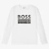 BOSS Teen Boys White Logo Top