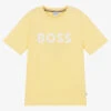 BOSS Teen Boys Yellow Cotton Logo T-Shirt -Boss Sale Store boss teen boys yellow cotton logo t shirt 504831 fa0f9193bc5c98dc5d7b24283d66e424493ed56b