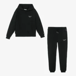 Calvin Klein Jeans Teen Boys Black Logo Tracksuit