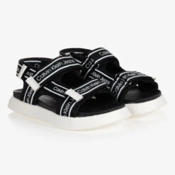 Calvin Klein Jeans Teen Boys Black Sandals