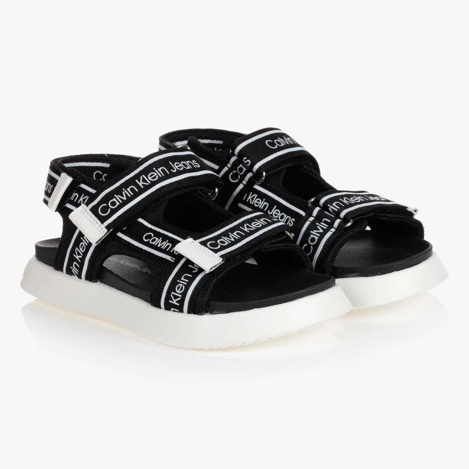 Calvin Klein Jeans Teen Boys Black Sandals 3 Calvin Klein Jeans Teen Boys Black Sandals