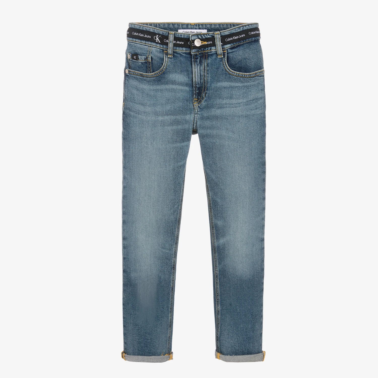 Calvin Klein Jeans Teen Boys Blue Regular Straight Jeans 3 Calvin Klein Jeans Teen Boys Blue Regular Straight Jeans
