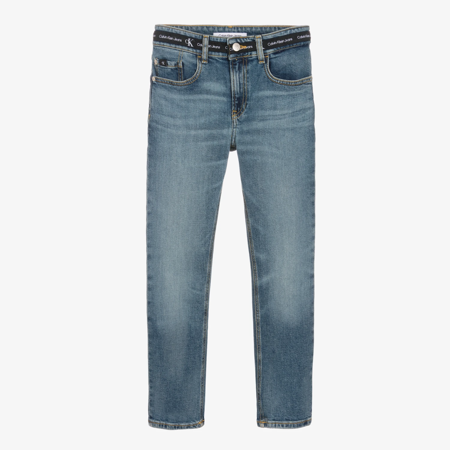 Calvin Klein Jeans Teen Boys Blue Regular Straight Jeans 5 Calvin Klein Jeans Teen Boys Blue Regular Straight Jeans - Image 3