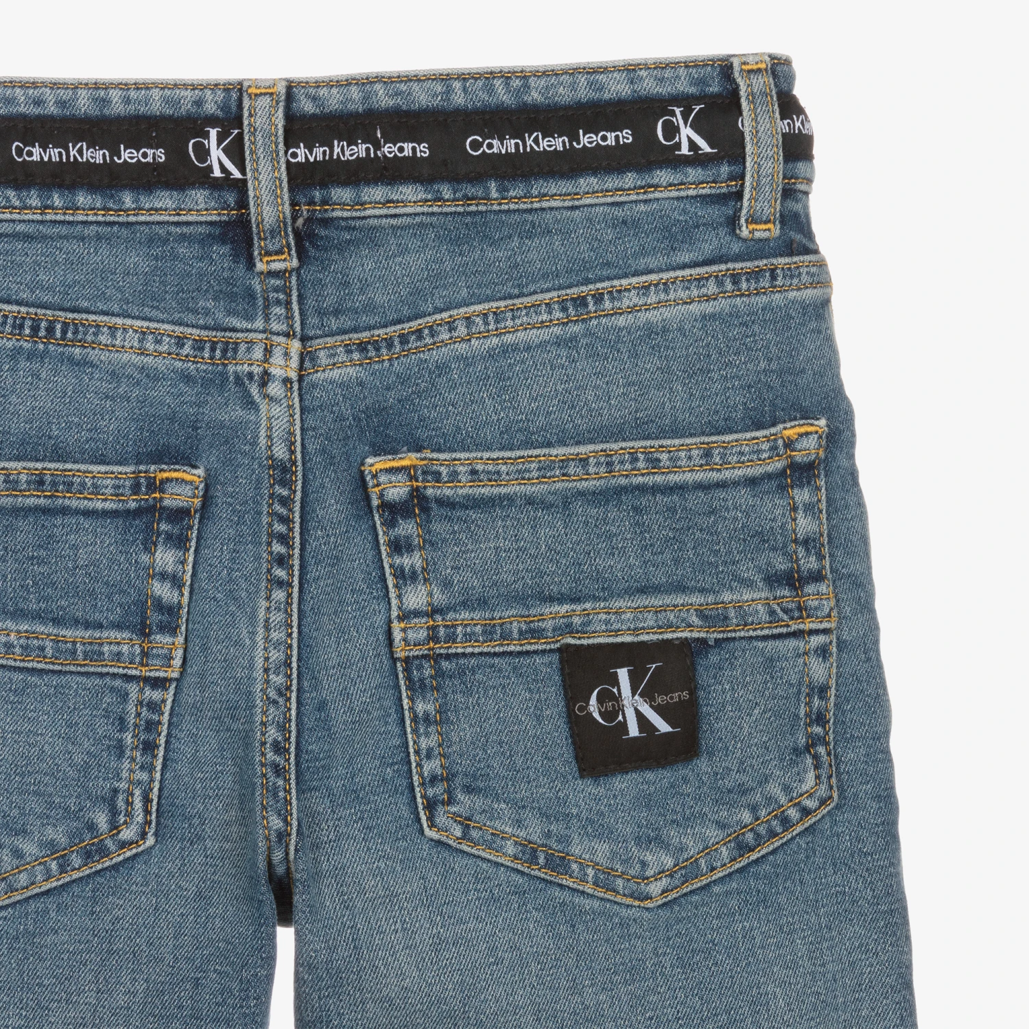 Calvin Klein Jeans Teen Boys Blue Regular Straight Jeans 6 Calvin Klein Jeans Teen Boys Blue Regular Straight Jeans - Image 4