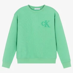 Calvin Klein Jeans Teen Boys Green CK Sweatshirt