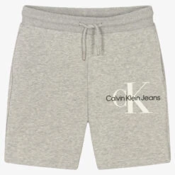 Calvin Klein Jeans Teen Boys Grey Logo Shorts