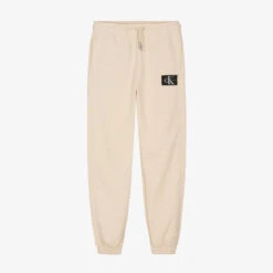 Calvin Klein Jeans Teen Ivory Logo Badge Joggers