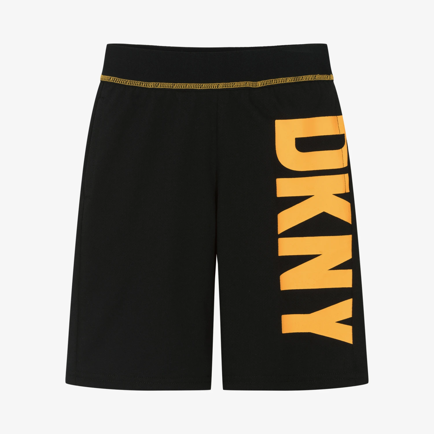 DKNY Teen Boys Black Cotton Logo Shorts 2 DKNY Teen Boys Black Cotton Logo Shorts
