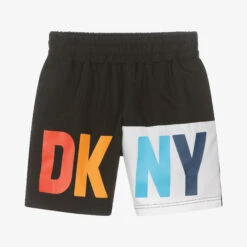 DKNY Teen Boys Black Swim Shorts