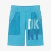 DKNY Teen Boys Blue Cotton Logo Shorts