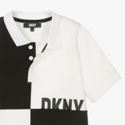 DKNY Teen Boys White & Black Cotton Pique Polo Shirt -Boss Sale Store dkny teen boys white black cotton pique polo shirt 503066 f37f558bdc352123597b6e18b41354cacaf80804