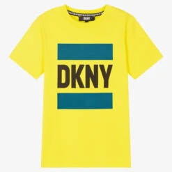 DKNY Teen Boys Yellow Logo T-Shirt