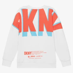 DKNY Teen White Cotton Jersey Logo Sweatshirt -Boss Sale Store dkny teen white cotton jersey logo sweatshirt 503199 f42dee0ba3a52d8be92d17ca01472d3645f47ac4
