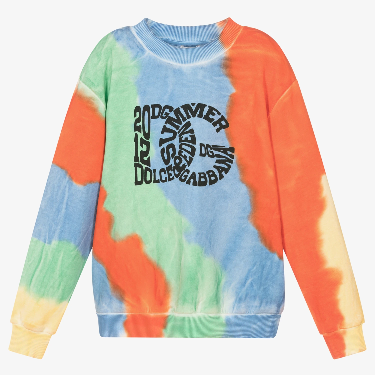 Dolce & Gabbana Teen Blue Tie-Dye Sweatshirt 3 Dolce & Gabbana Teen Blue Tie-Dye Sweatshirt