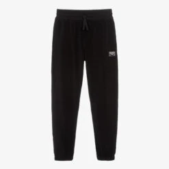 Dolce & Gabbana Teen Boys Black Terry Cotton Joggers