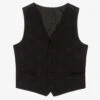 Dolce & Gabbana Teen Boys Black Wool Blend Waistcoat