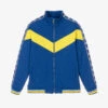 Dolce & Gabbana Teen Boys Blue Cotton Logo Zip-Up Top