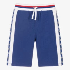 Dolce & Gabbana Teen Boys Blue Jersey DG Shorts