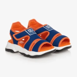 Dolce & Gabbana Teen Boys Blue & Orange Sandals