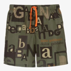Dolce & Gabbana Teen Boys Green Swim Shorts