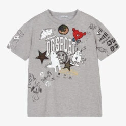 Dolce & Gabbana Teen Boys Grey Logo T-Shirt
