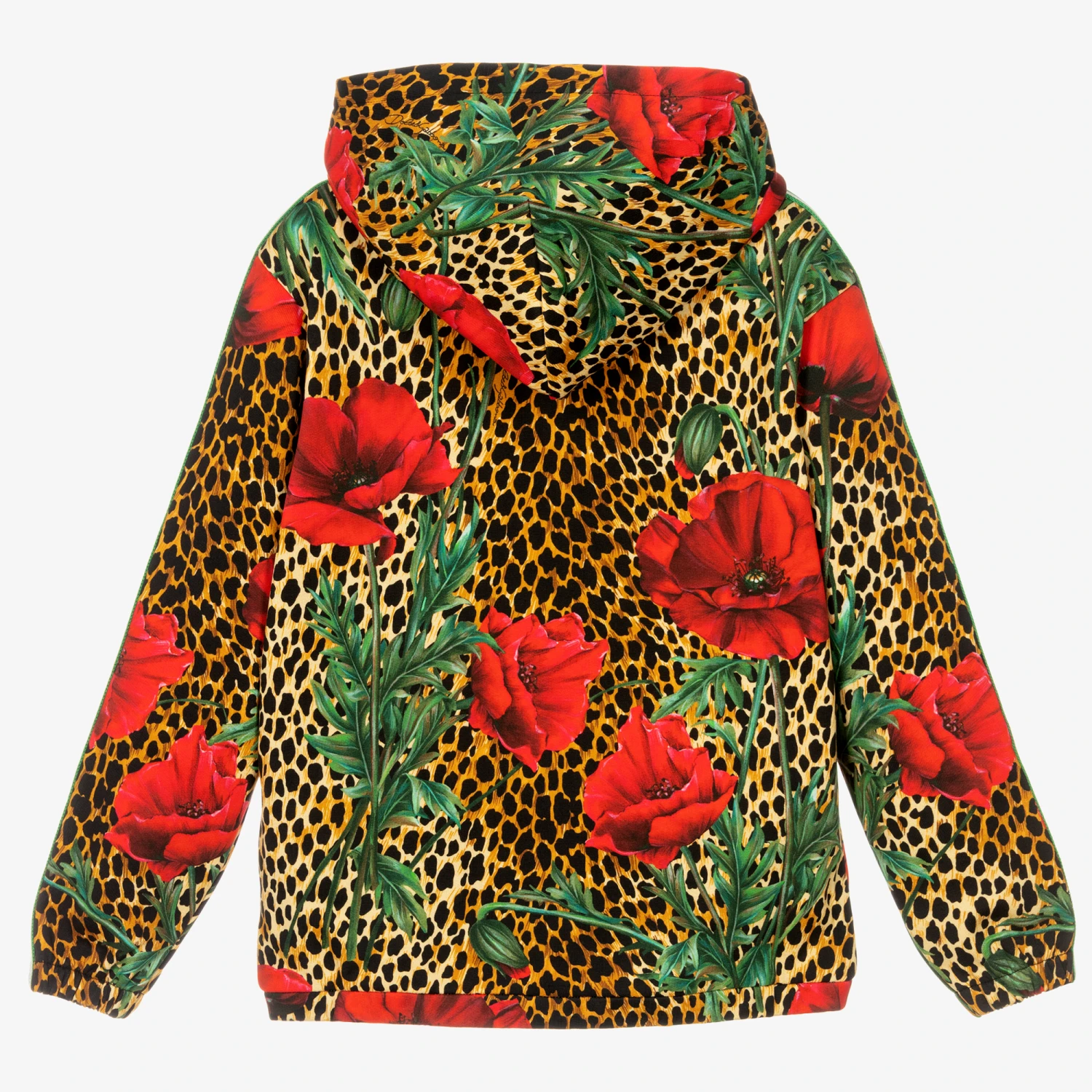 Dolce & Gabbana Teen Ocelot & Poppy Zip-Up Top 4 Dolce & Gabbana Teen Ocelot & Poppy Zip-Up Top - Image 2