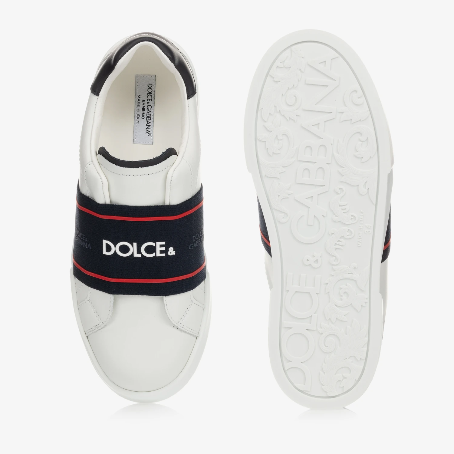 Dolce & Gabbana Teen White Logo Trainers 5 Dolce & Gabbana Teen White Logo Trainers - Image 3