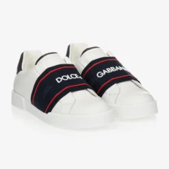 Dolce & Gabbana Teen White Logo Trainers