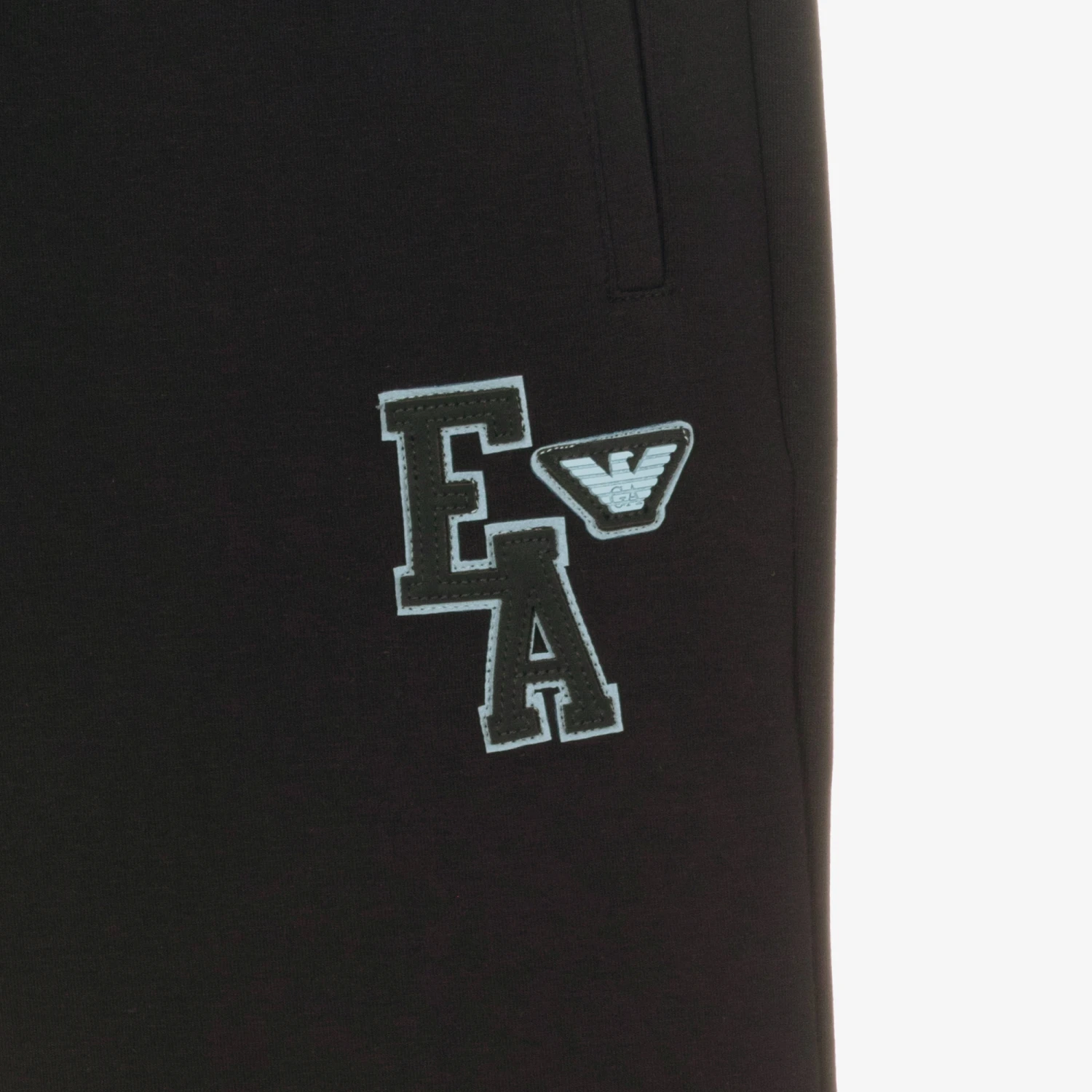 Emporio Armani Teen Boys Blue Cotton Joggers 5 Emporio Armani Teen Boys Blue Cotton Joggers - Image 3