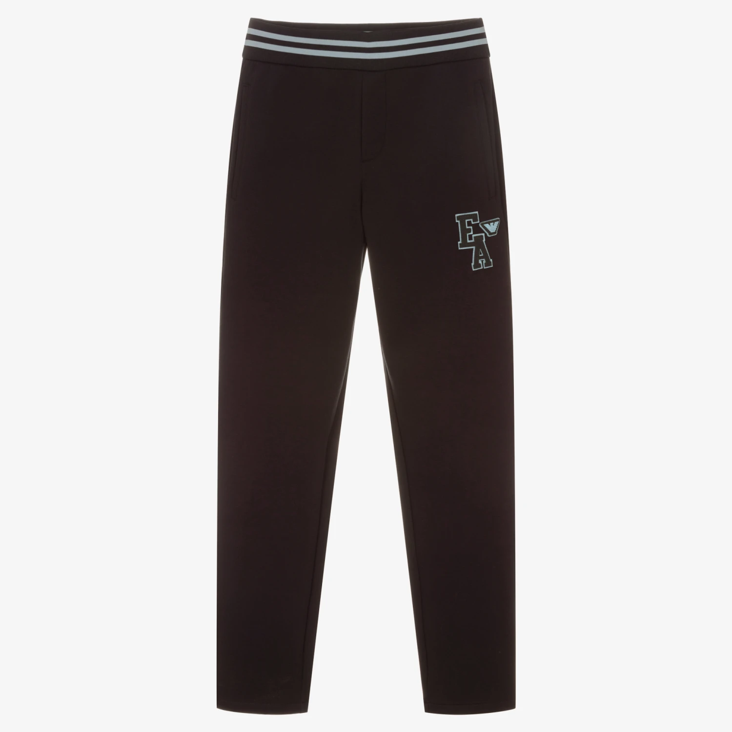 Emporio Armani Teen Boys Blue Cotton Joggers 3 Emporio Armani Teen Boys Blue Cotton Joggers