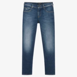 Emporio Armani Teen Boys Blue Denim Regular Jeans
