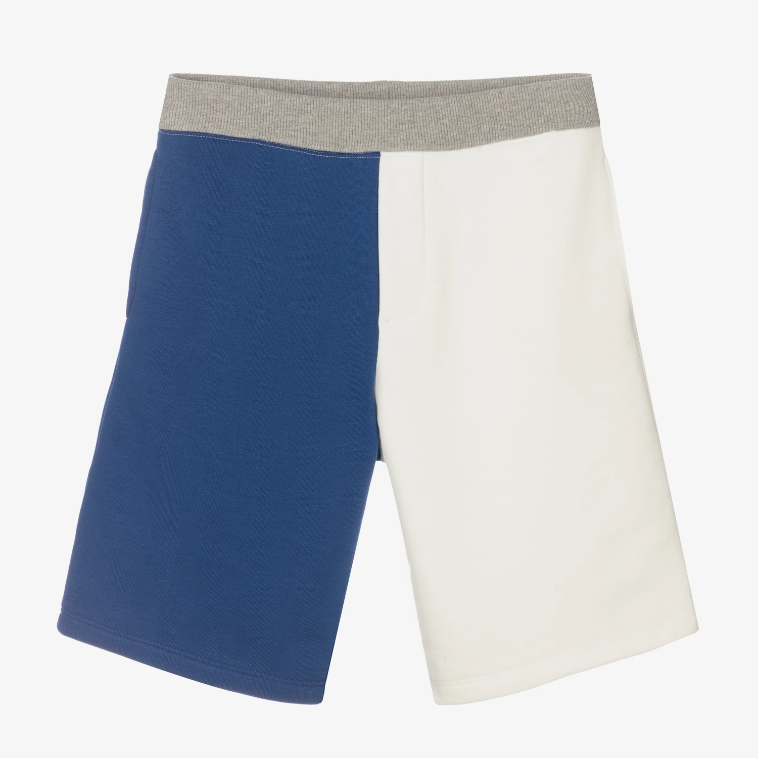 Emporio Armani Teen Boys Blue & Ivory Jersey Shorts 3 Emporio Armani Teen Boys Blue & Ivory Jersey Shorts