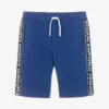 Emporio Armani Teen Boys Blue Jersey Logo Shorts