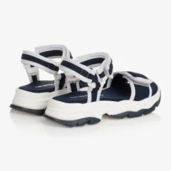 Emporio Armani Teen Boys Blue Logo Velcro Sandals -Boss Sale Store emporio armani teen boys blue logo velcro sandals 508707 a1c2691ea2a01bdbd3642dfab3344d6bb7a80af8