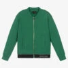 Emporio Armani Teen Boys Green Zip-Up Logo Top