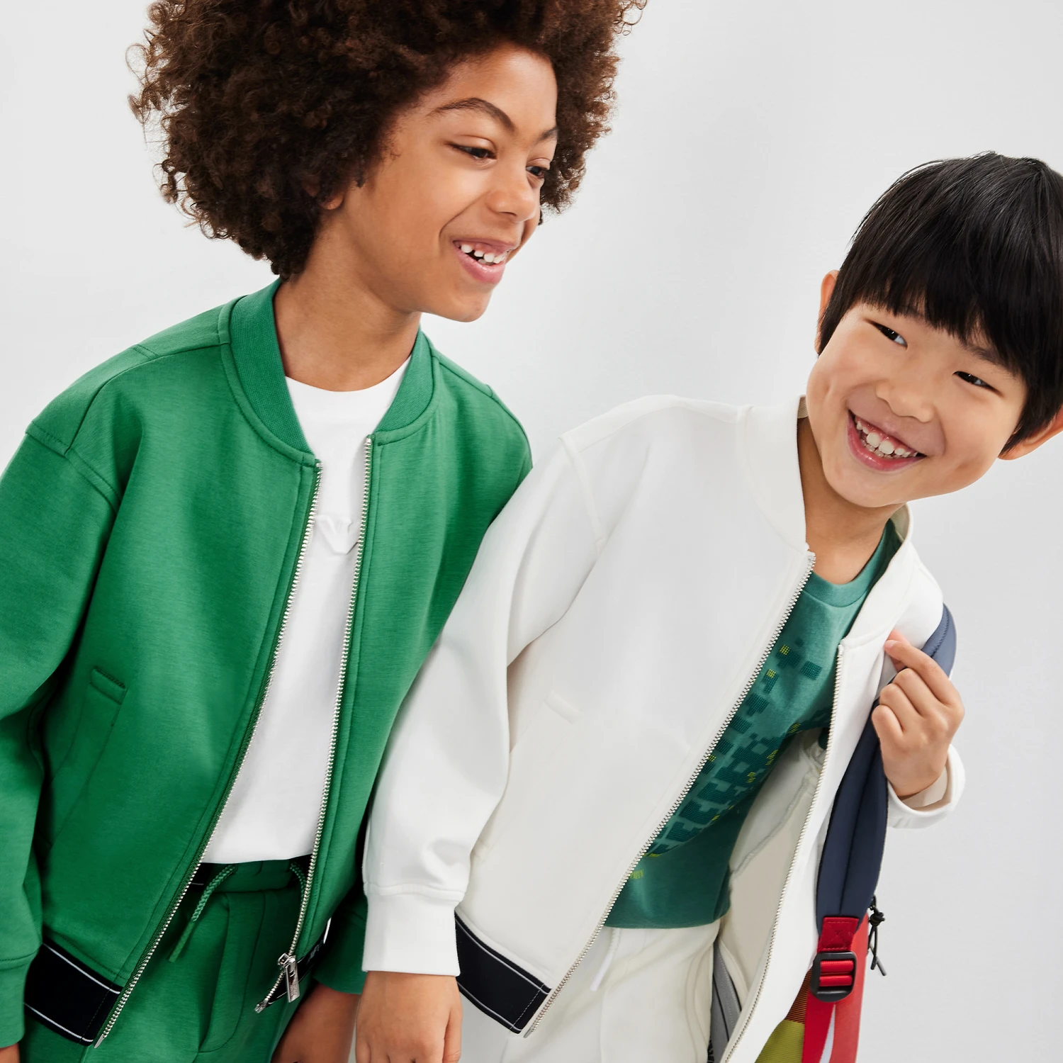 Emporio Armani Teen Boys Green Zip-Up Logo Top 4 Emporio Armani Teen Boys Green Zip-Up Logo Top - Image 2