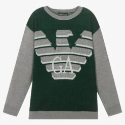 Emporio Armani Teen Boys Logo Wool Sweater