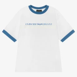 Emporio Armani Teen Boys White Logo T-Shirt